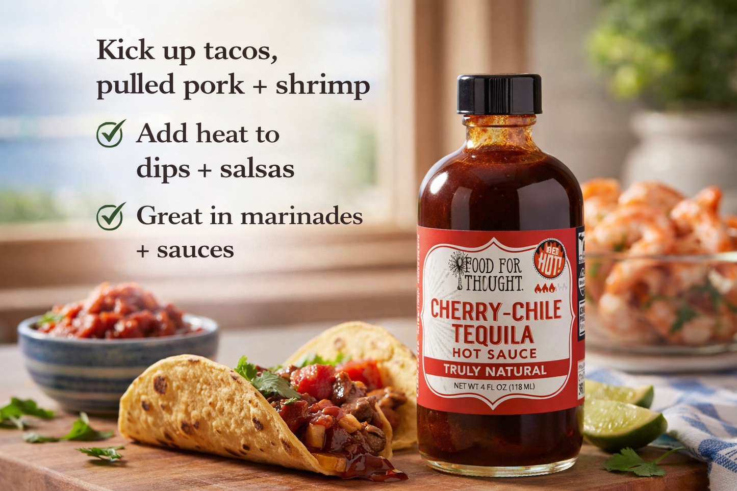 Cherry-Chille Tequila Hot Sauce | Sweet Heat with a Splash of Tequila
