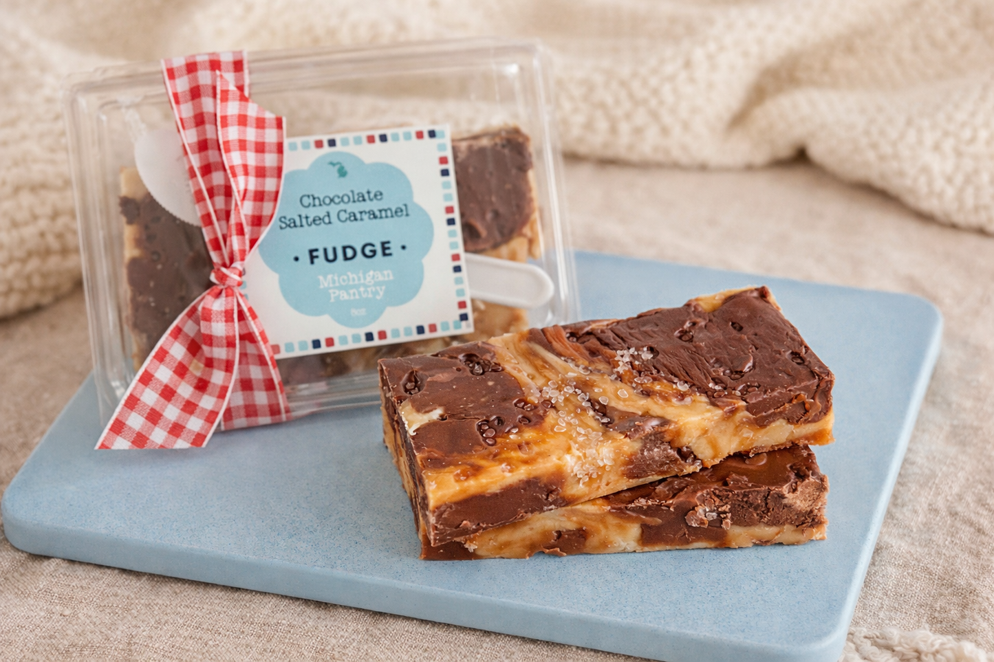 Chocolate Salted Caramel Fudge | Michigan Made Gourmet Treat