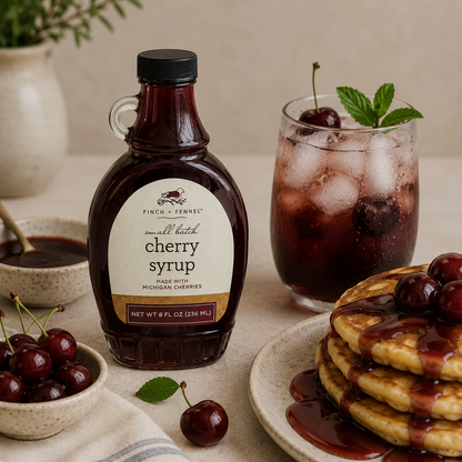 Small Batch Cherry Syrup | Made with Michigan Cherries | Finch + Fennel