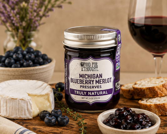 Food For Thought Michigan Blueberry Merlot Preserves — 9 oz.
