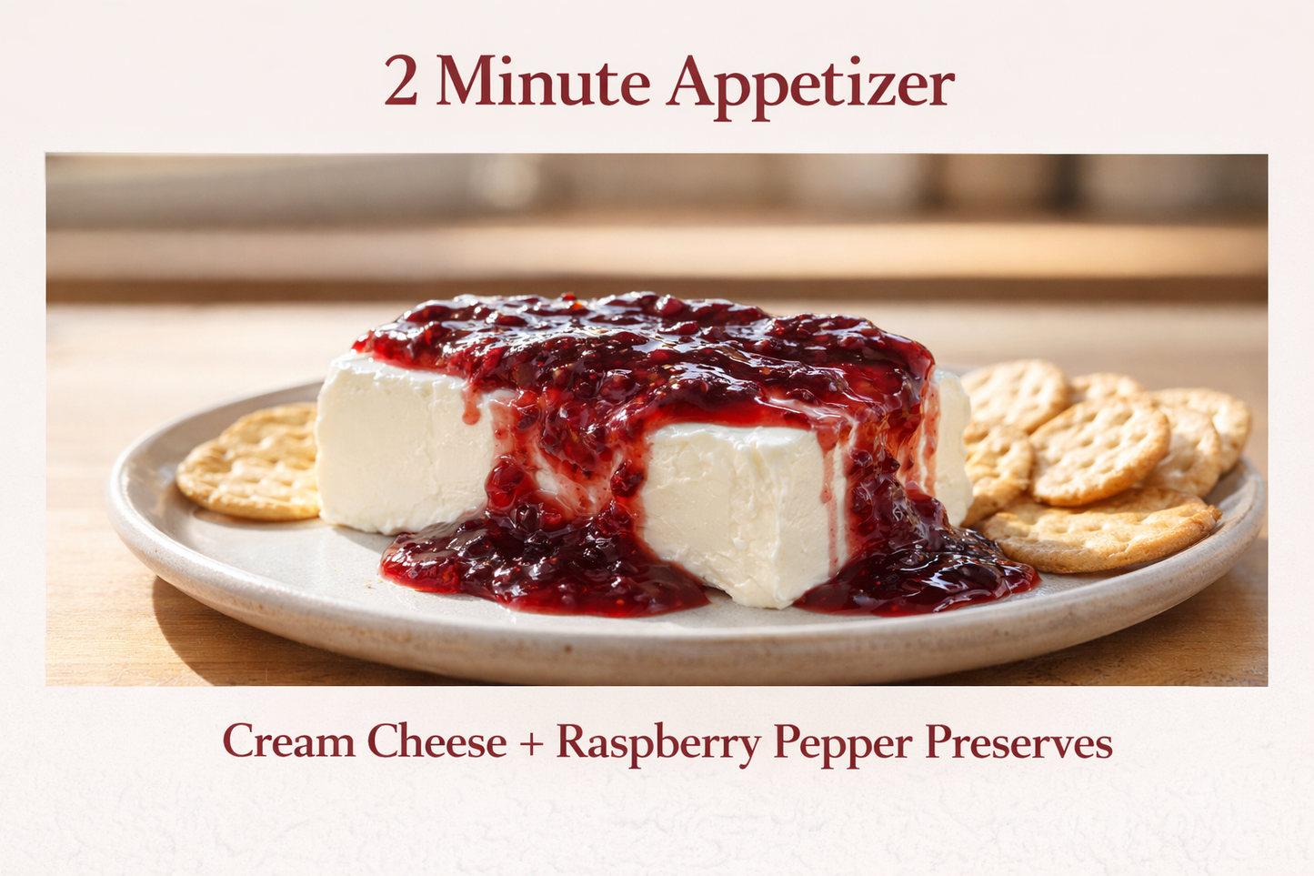 Raspberry Pepper Cheese Preserves