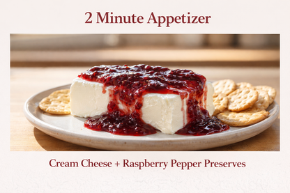 Raspberry Pepper Cheese Preserves