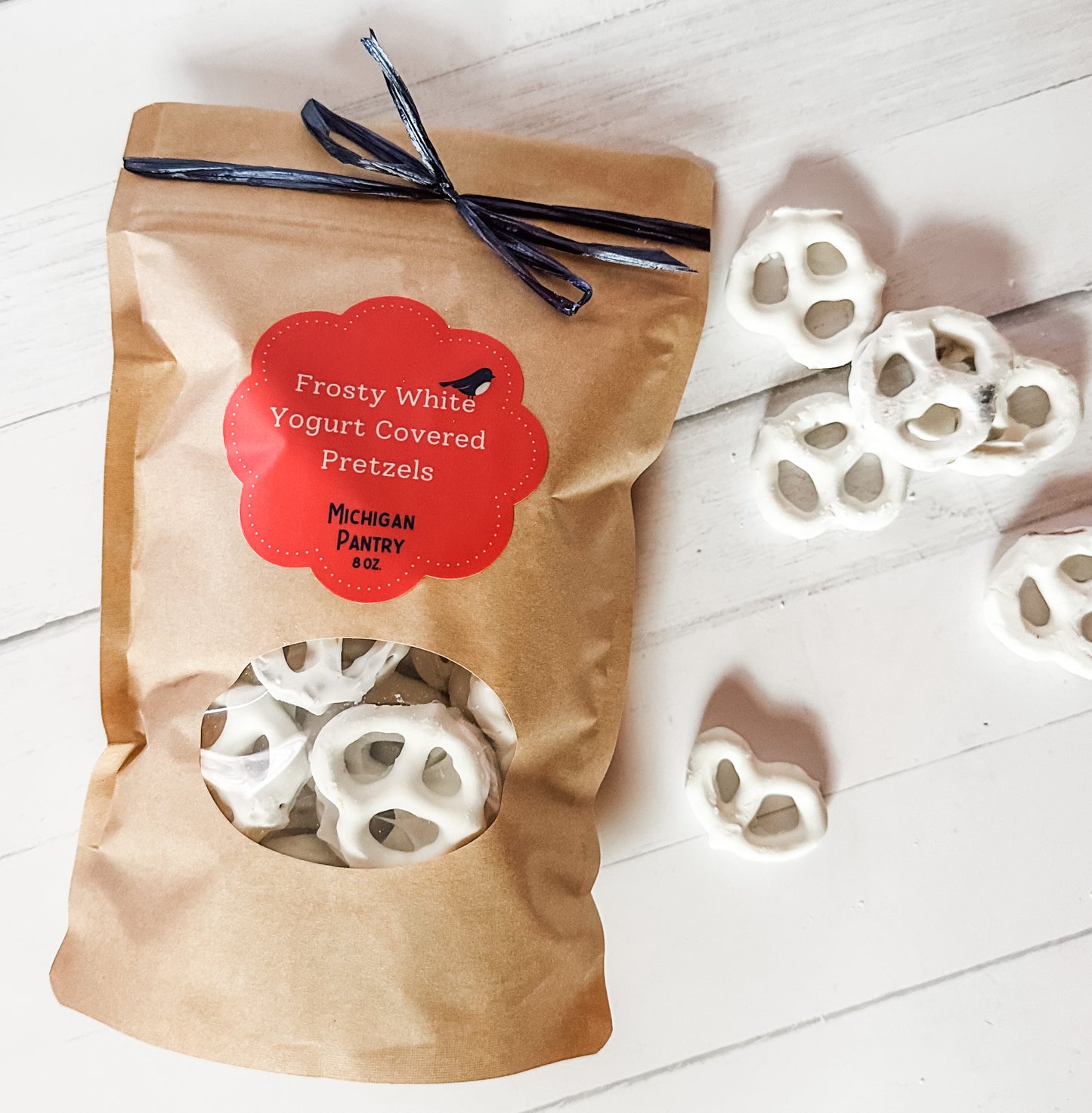 Frosty White Covered Pretzels