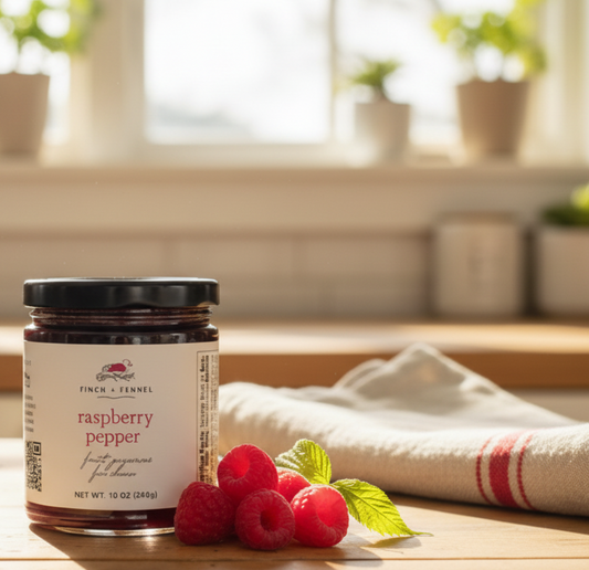 Raspberry Pepper Cheese Preserves – Sweet & Savory Gourmet Spread for Cheese Boards