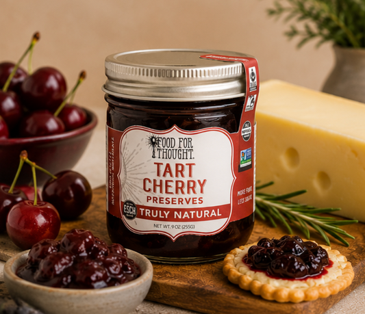 Food For Thought Michigan  Tart Cherry  Preserves — 9 oz. (Copy)