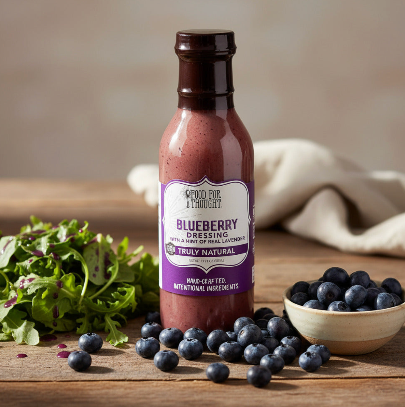 Food for Thought Blueberry Dressing with Lavender