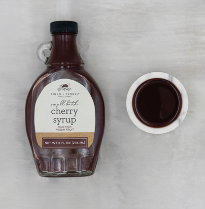 Small Batch Cherry Syrup | Made with Michigan Cherries | Finch + Fennel