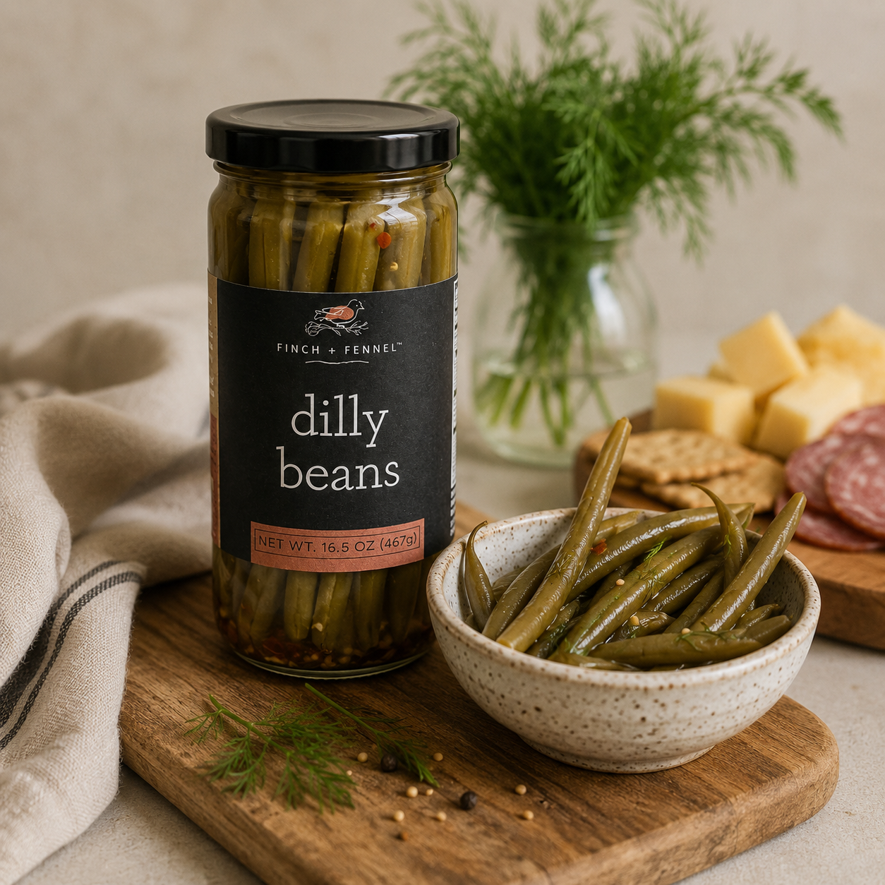 Dilly Beans | Pickled Green Beans | Finch + Fennel
